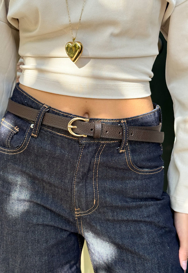 Famous Online Store Leren riem bruin