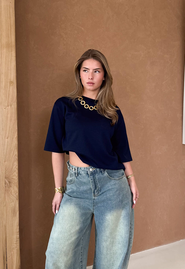 Famous Online Store Lexi tshirt navy blauw