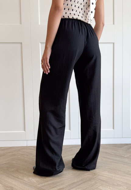 Famous Online Store Linnen broek Maya zwart