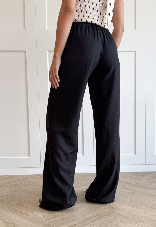 Famous Online Store Linnen broek Maya zwart