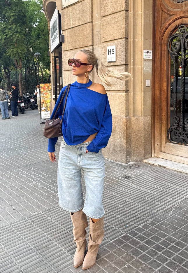 Famous Online Store Long sleeve top Camilla blauw