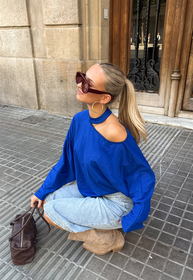 Famous Online Store Long sleeve top Camilla blauw