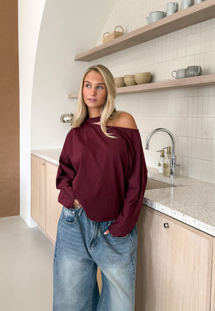 Famous Online Store Long sleeve top Camilla bordeaux