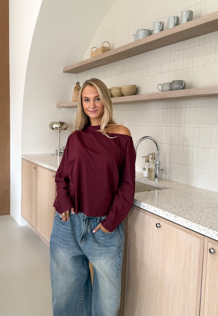 Famous Online Store Long sleeve top Camilla bordeaux