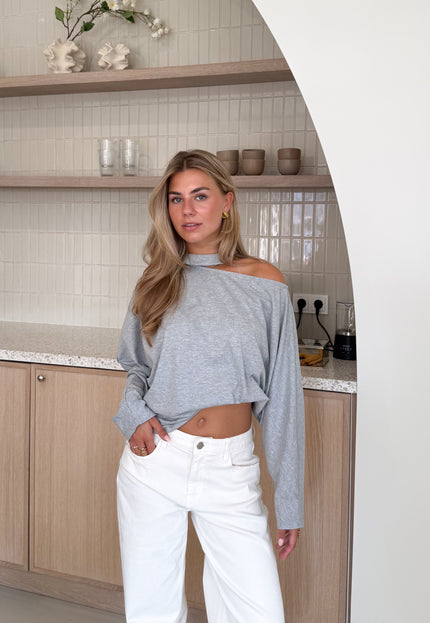 Famous Online Store Long sleeve top Camilla grijs