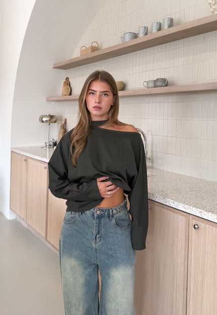 Famous Online Store Long sleeve top Camilla kaki