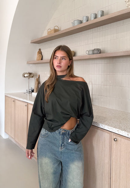 Famous Online Store Long sleeve top Camilla kaki