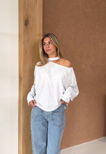 Famous Online Store Long sleeve top Camilla lichtgrijs