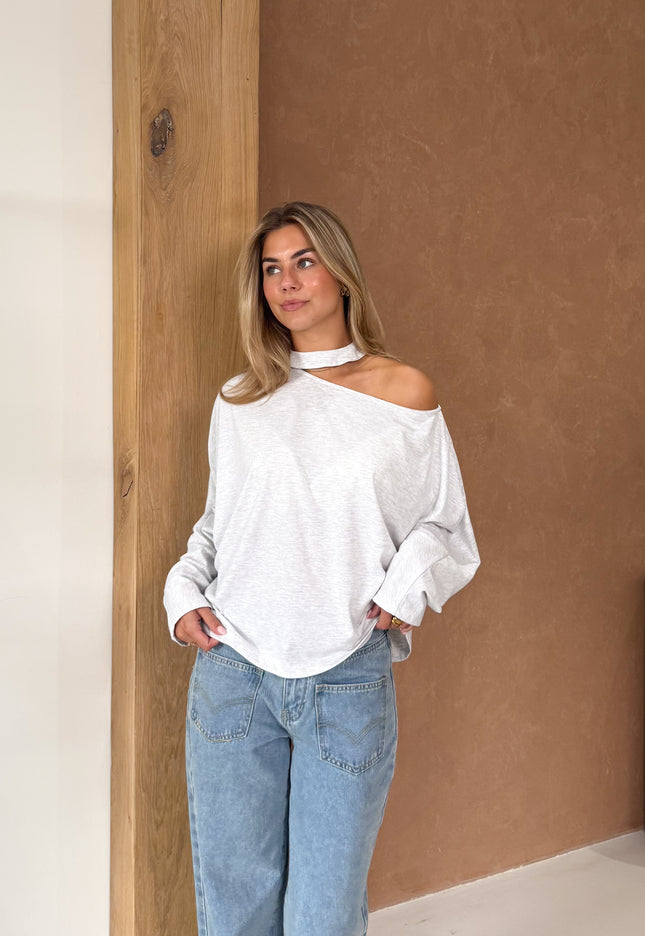 Famous Online Store Long sleeve top Camilla lichtgrijs