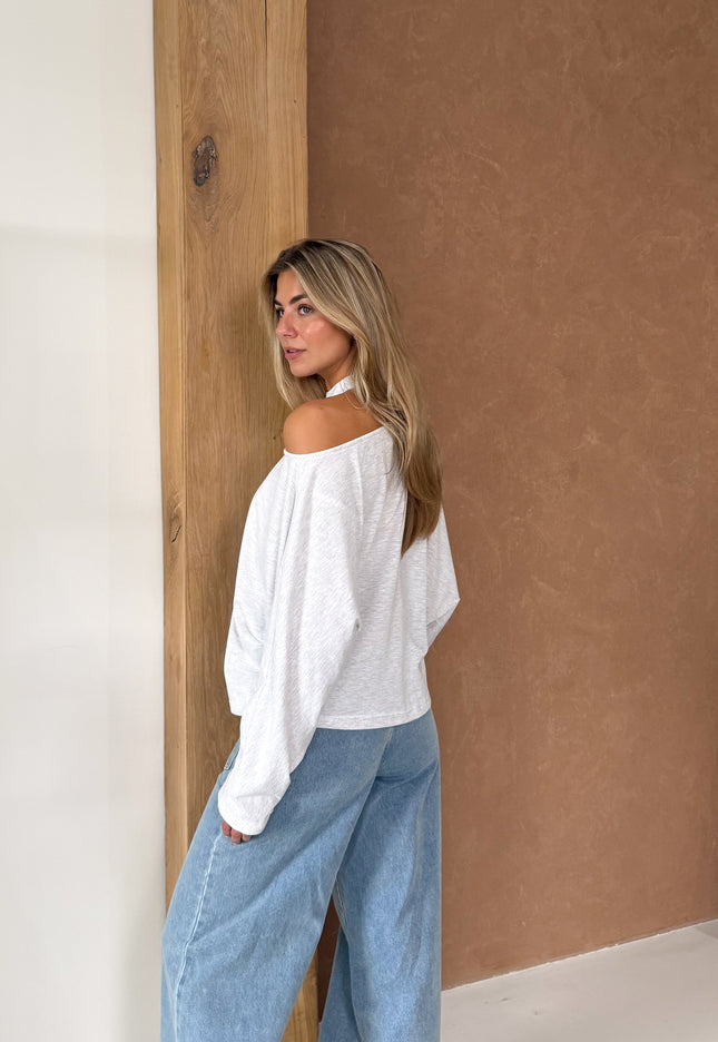 Famous Online Store Long sleeve top Camilla lichtgrijs