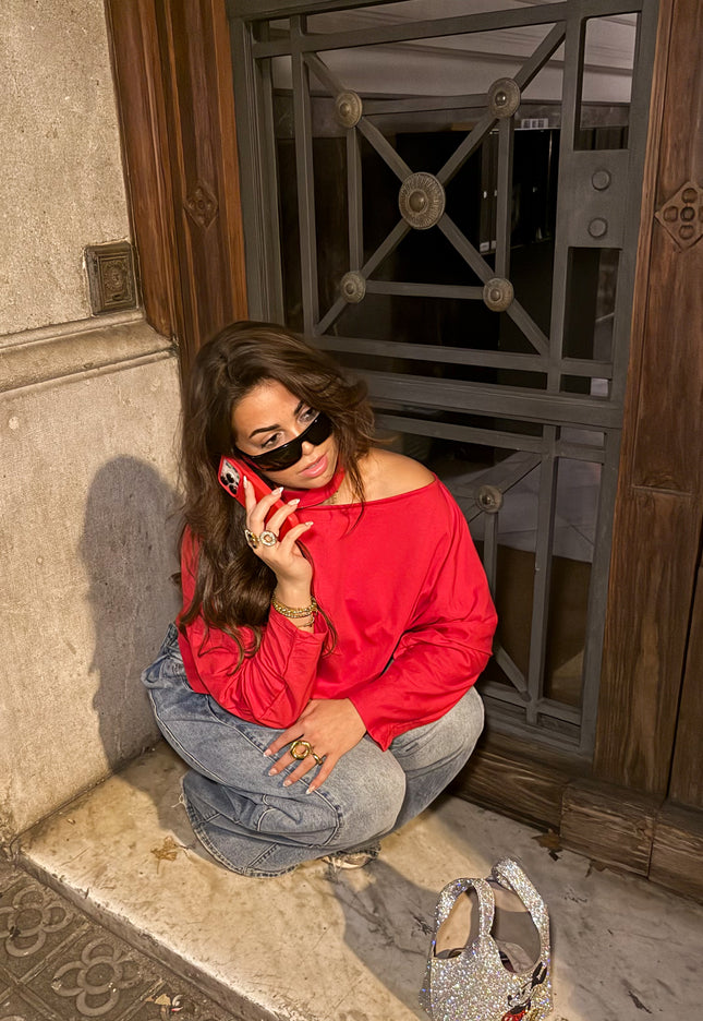 Famous Online Store Long sleeve top Camilla rood