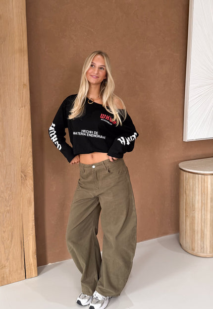 Famous Online Store Longsleeve Rebis zwart