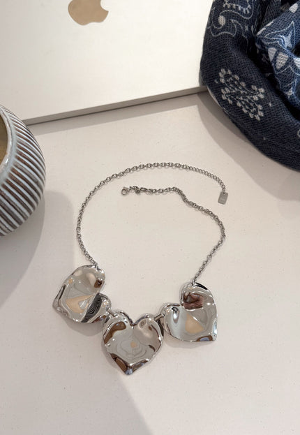 Famous Online Store Love Three ketting zilver