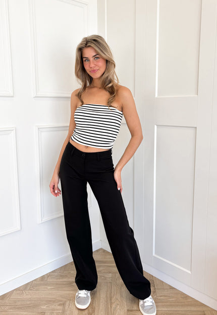 Famous Online Store Low waist pantalon Anouk zwart