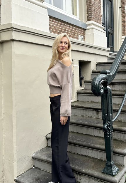 Famous Online Store Low waist pantalon Anouk zwart