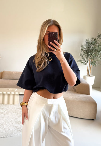 Famous Online Store Mia tshirt navy blauw