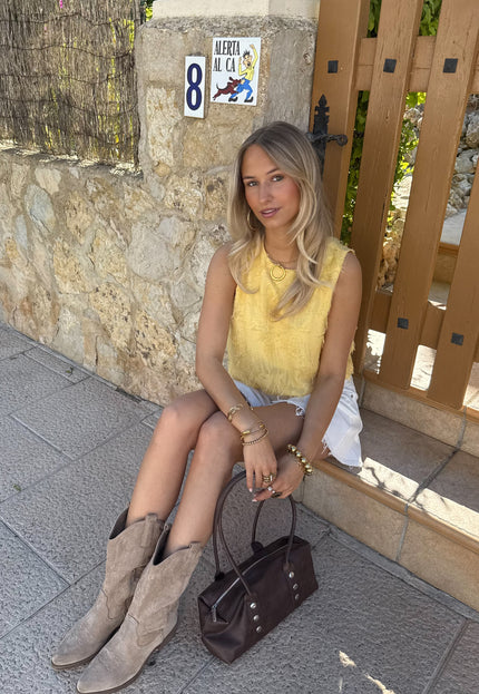 Famous Online Store Mirre top butter yellow