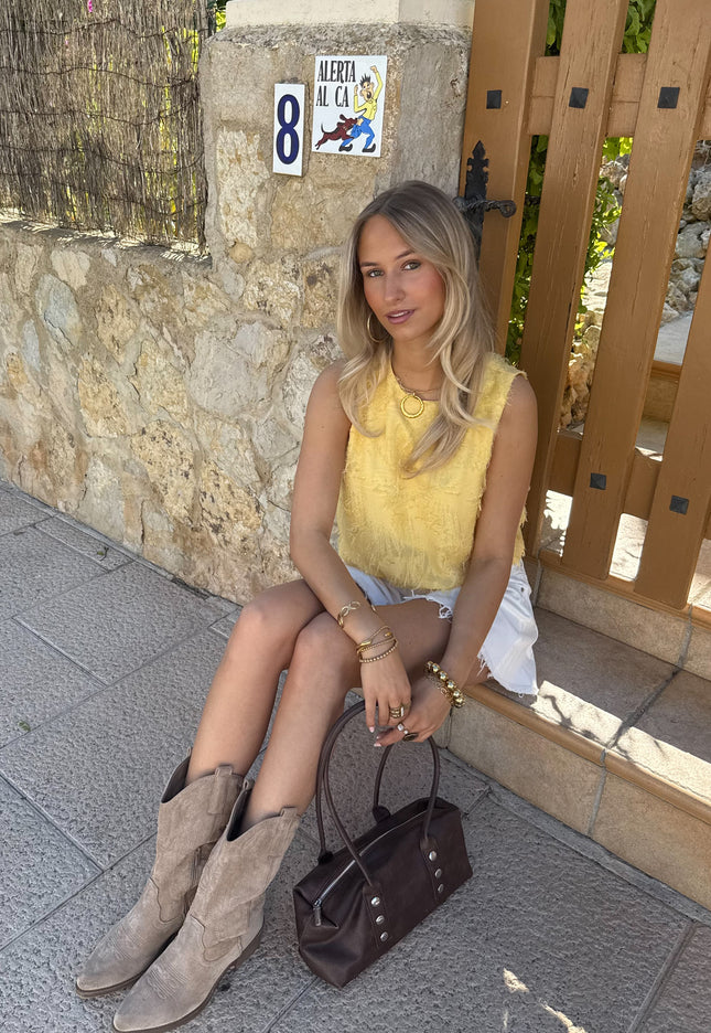 Famous Online Store Mirre top butter yellow