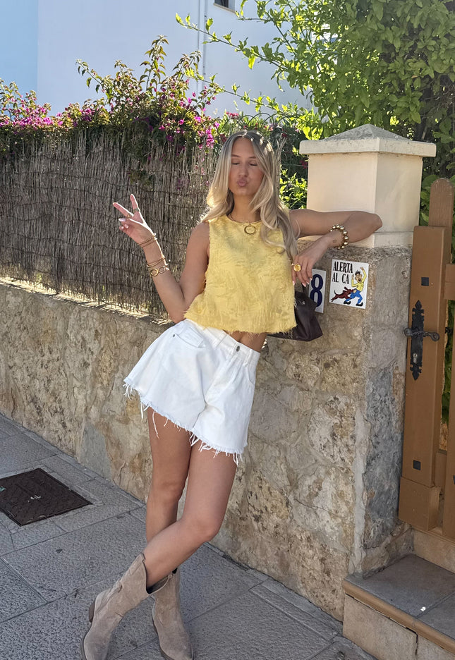 Famous Online Store Mirre top butter yellow