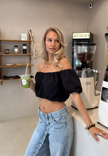 Famous Online Store Off shoulder Kiara top zwart