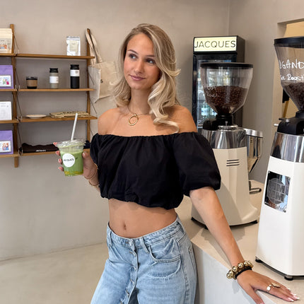 Famous Online Store Off shoulder Kiara top zwart