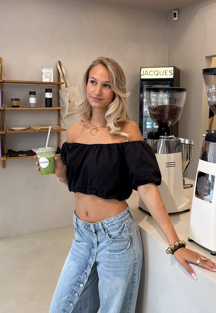 Famous Online Store Off shoulder Kiara top zwart