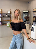 Famous Online Store Off shoulder Kiara top zwart