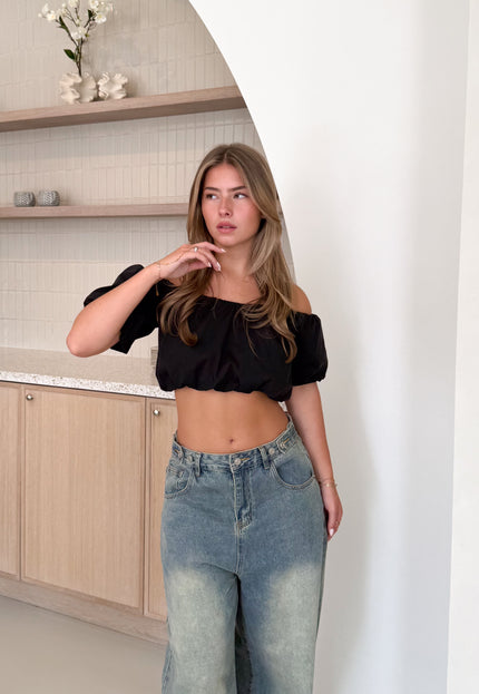 Famous Online Store Off shoulder Kiara top zwart
