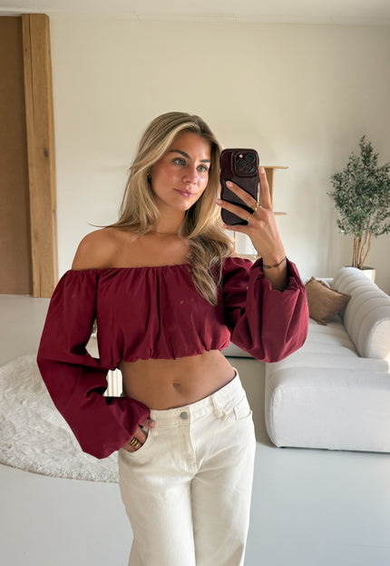 Famous Online Store Off shoulder Lena top bordeaux