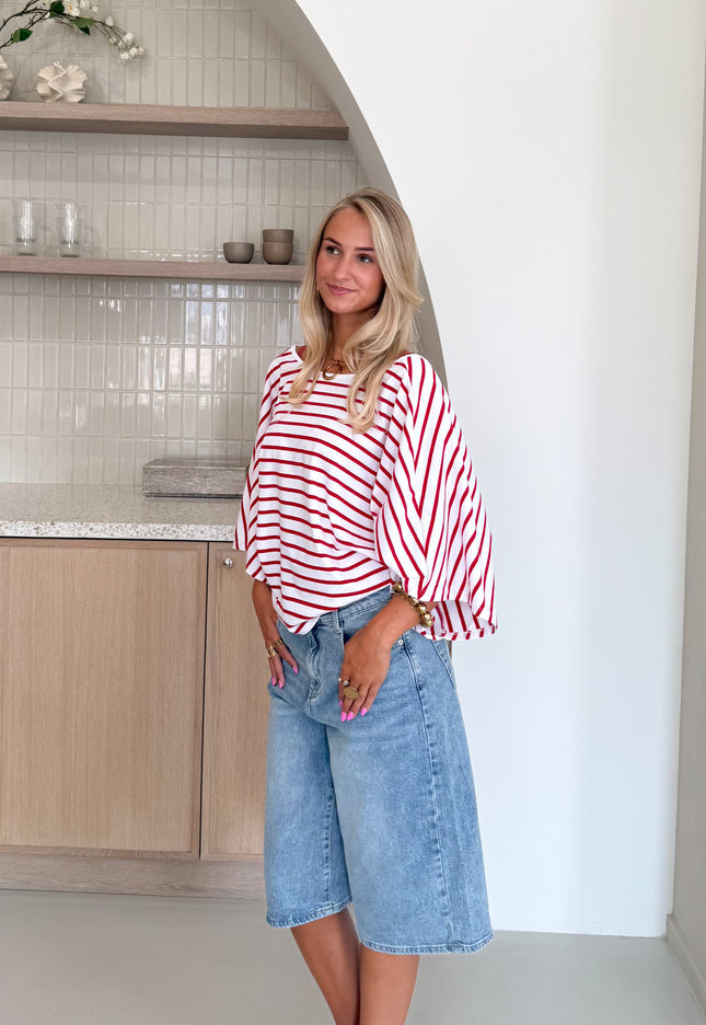 Famous Online Store Off shoulder Yara strepen
