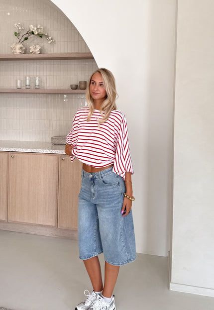 Famous Online Store Off shoulder Yara strepen