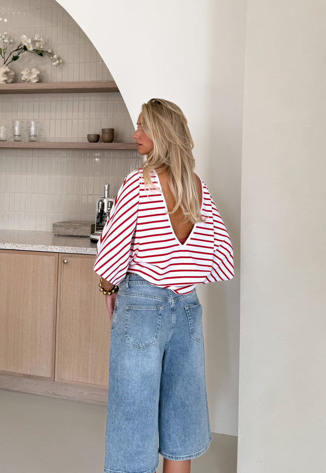 Famous Online Store Off shoulder Yara strepen