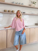 Famous Online Store Off shoulder Yara strepen