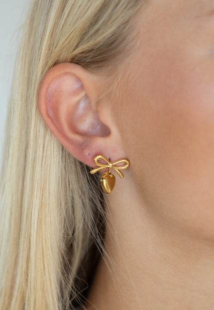 Famous Online Store Oorbel Bow Love goud