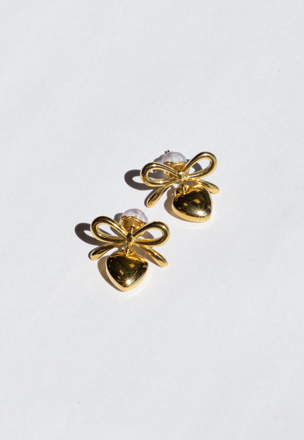 Famous Online Store Oorbel Bow Love goud
