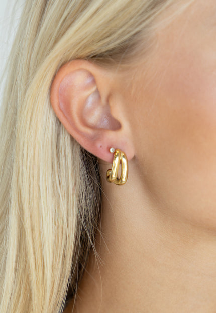 Famous Online Store Oorbel Double Golden Hoop