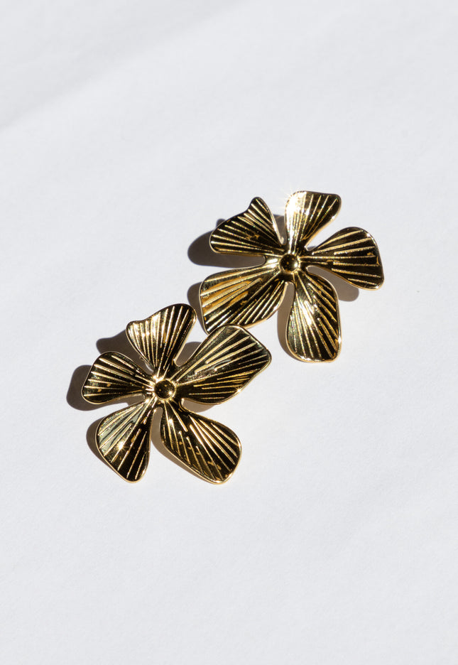 Famous Online Store Oorbel Floral goud
