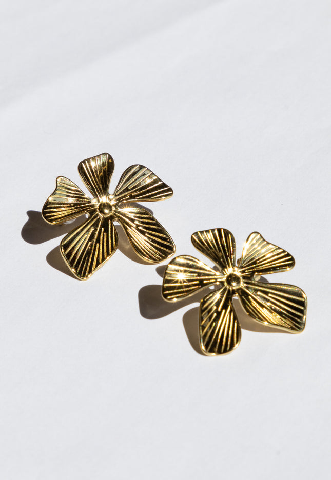 Famous Online Store Oorbel Floral goud