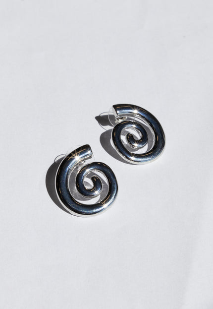 Famous Online Store Oorbel Spiral zilver