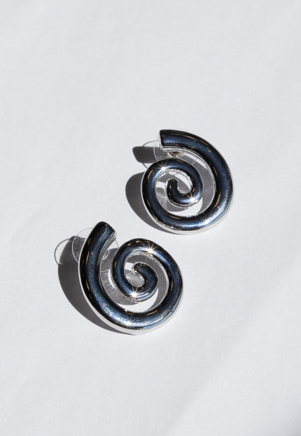 Famous Online Store Oorbel Spiral zilver
