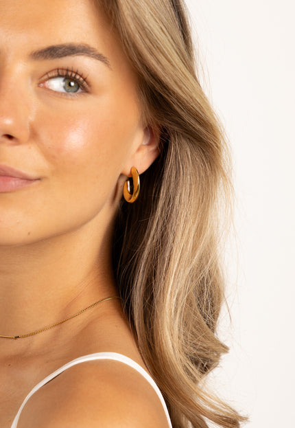 Famous Online Store Oorbel Subtle Chunky hoop goud