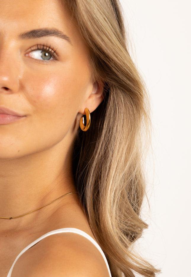 Famous Online Store Oorbel Subtle Chunky hoop goud