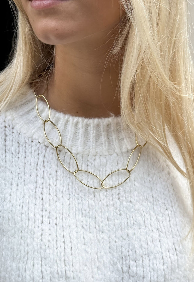 Famous Online Store Ovaal cirkel ketting
