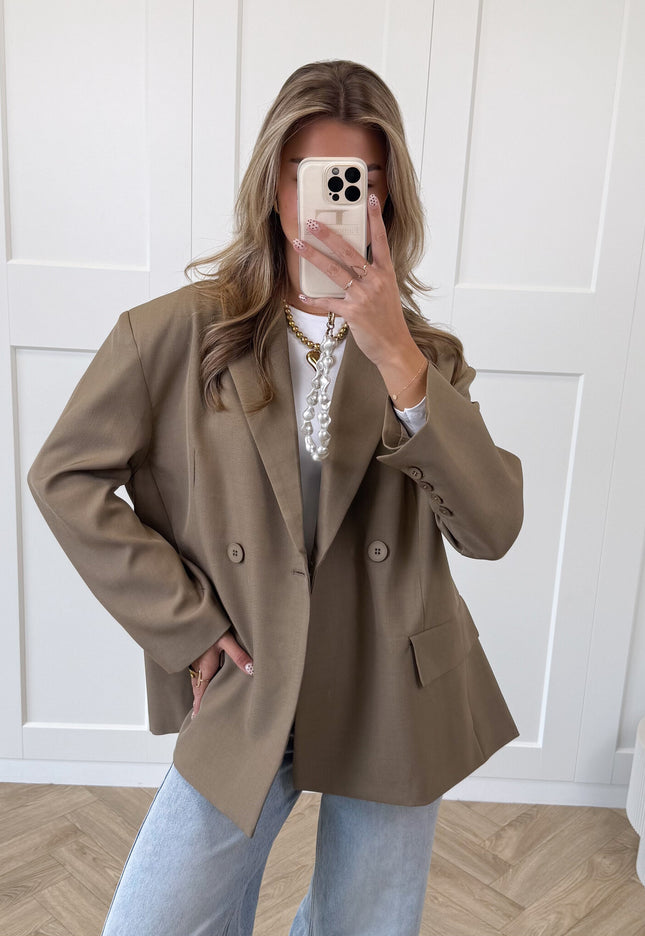 Famous Online Store Oversized blazer Aveline camel