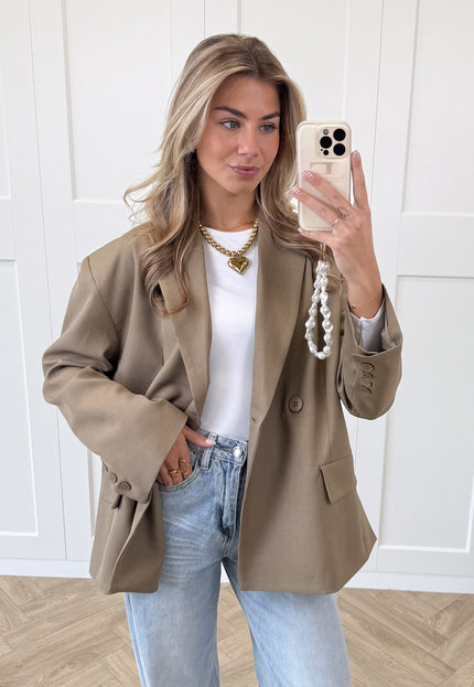 Famous Online Store Oversized blazer Aveline camel