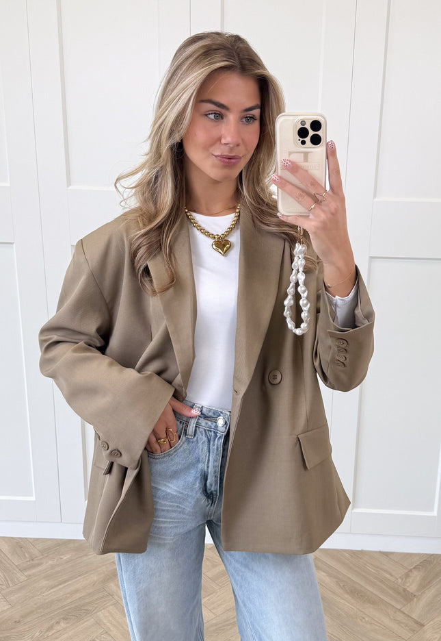 Famous Online Store Oversized blazer Aveline camel