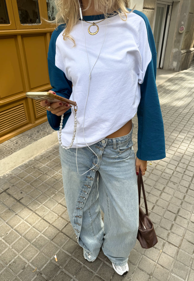 Famous Online Store Oversized button jeans