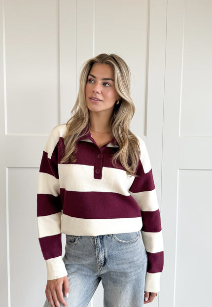 Famous Online Store Oversized polo sweater bordeaux