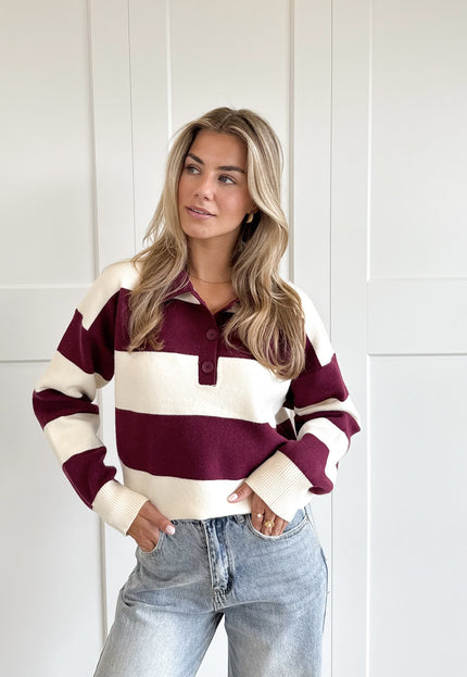 Famous Online Store Oversized polo sweater bordeaux