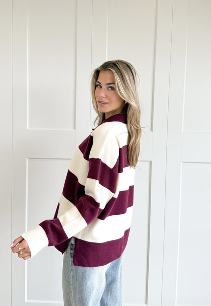 Famous Online Store Oversized polo sweater bordeaux